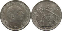 SPAIN 5 PESETAS FRANCISCO FRANCO (1939-1975) -