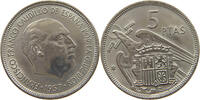 SPAIN 5 PESETAS FRANCISCO FRANCO (1939-1975) -