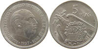 SPAIN 5 PESETAS FRANCISCO FRANCO (1939-1975) -