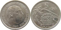 SPAIN 5 PESETAS FRANCISCO FRANCO (1939-1975) -