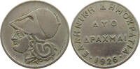 GREECE 2 DRACHMAI 1926 SS 7,00 EUR  zzgl. 7,50 EUR Versand