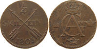 SWEDEN 1/4 SKILLING Gustav IV. Adolf (1792-1809) -
