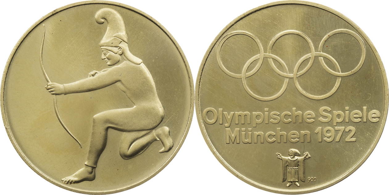 Medaille Auf die Olympischen Sommerspiele 1972 in München st | MA-Shops