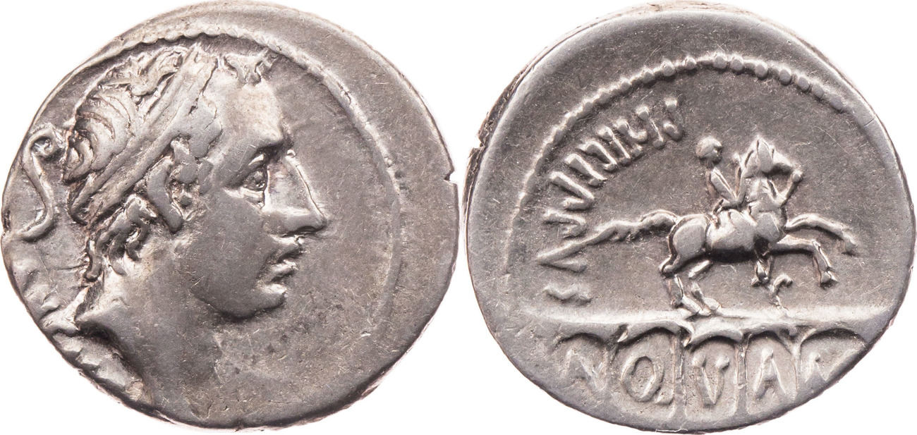 Römische Republik Denar 56 v. Chr. L. Marcius Philippus, Kopf des Ancus