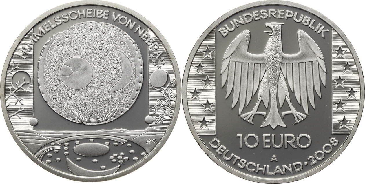 10 Euro Münze 2008 Himmelsscheibe Von Nebra Wert