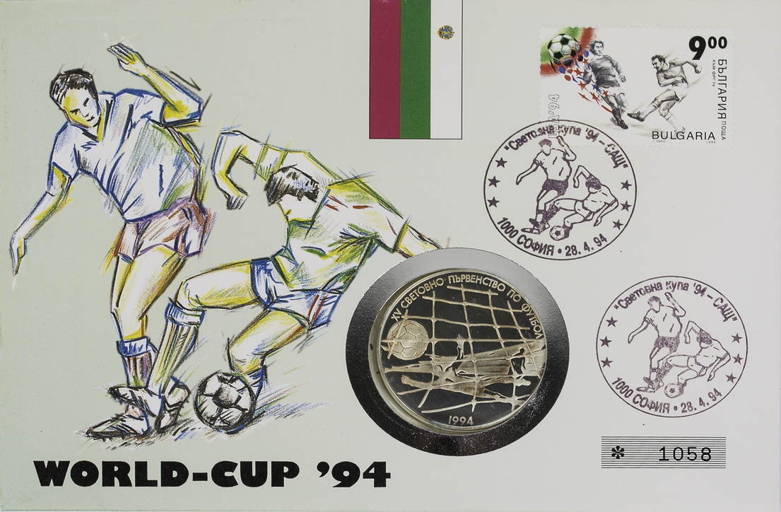 Bulgarien 500 Leva Fußball Weltmeisterschaft 1994 PP in Numisbrief MA