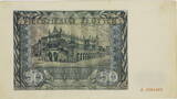 Polen 50 Zlotych 1941 Serienschein f. kassenfrisch, Knickfalte