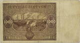 Polen 1000 Zlotych 1946 Serienschein gebraucht, Falten & Knickspuren