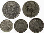 Portugal, Macau, Mosambik 1928-1968 1 Lot Portugal und Kolonien - 5 verschiedene Münzen überwiegend ss