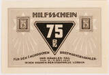 Lübeck 75 Pfennig 5.-7.9.1921 Hilfsschein für den 1. Nordischen Briefmarkensammler und Händler-Tag I