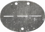Erkennungsmarke o.J. Fliegerhorst-Kommandatur Köln-Ostheim A. 964 ss-vz, l. Korrosion