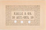 Biebrich 20 Mark 1.11.1918 Gutschein der Kalle & Co. Aktiengesellschaft - blanko II, entwertet