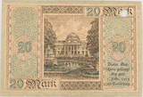 Wiesbaden 10 Mark Kriegsjahr 1918-1.2.1919 Gutschein über Zwanzig Mark II, entwertet