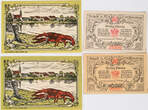 Nörenberg 2 x 50, 2 x 75 Pfennig 9.7.1920 Lot von 4 verschiedenen Scheinen I-II