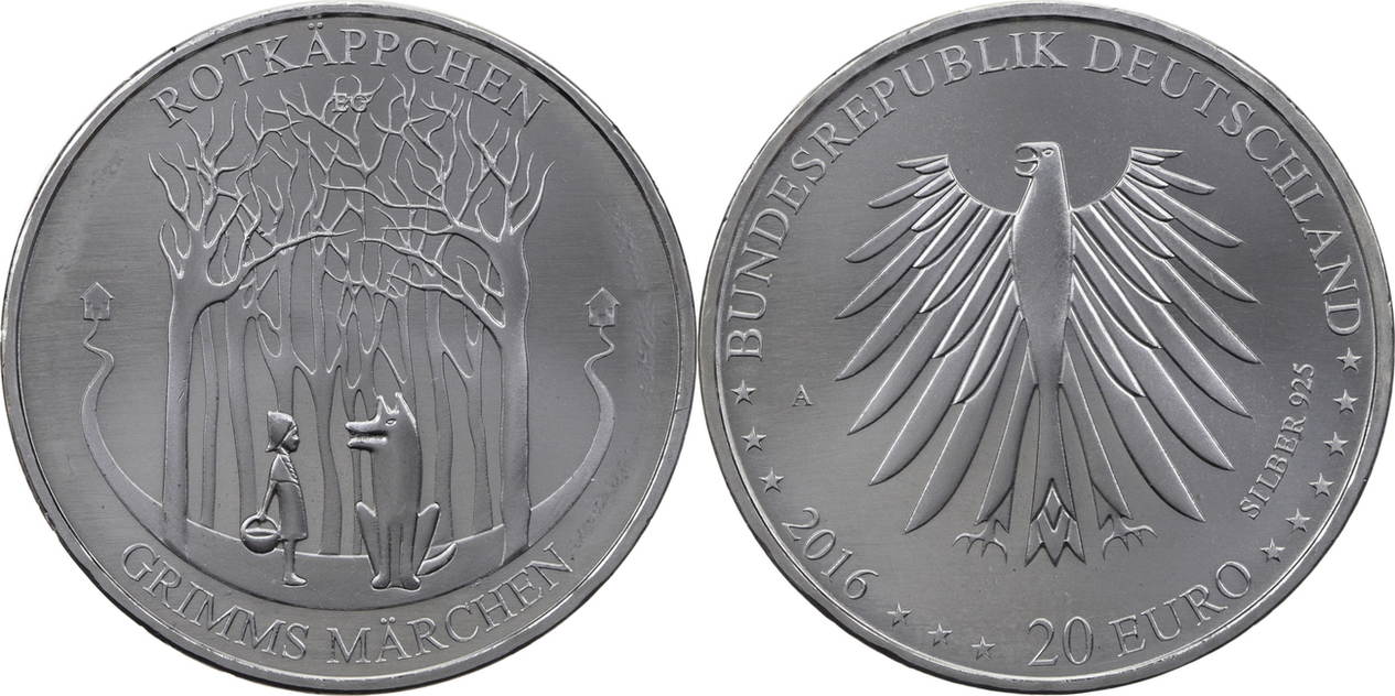 Bundesrepublik Deutschland 20 Euro 2016 A Grimms Märchen ...