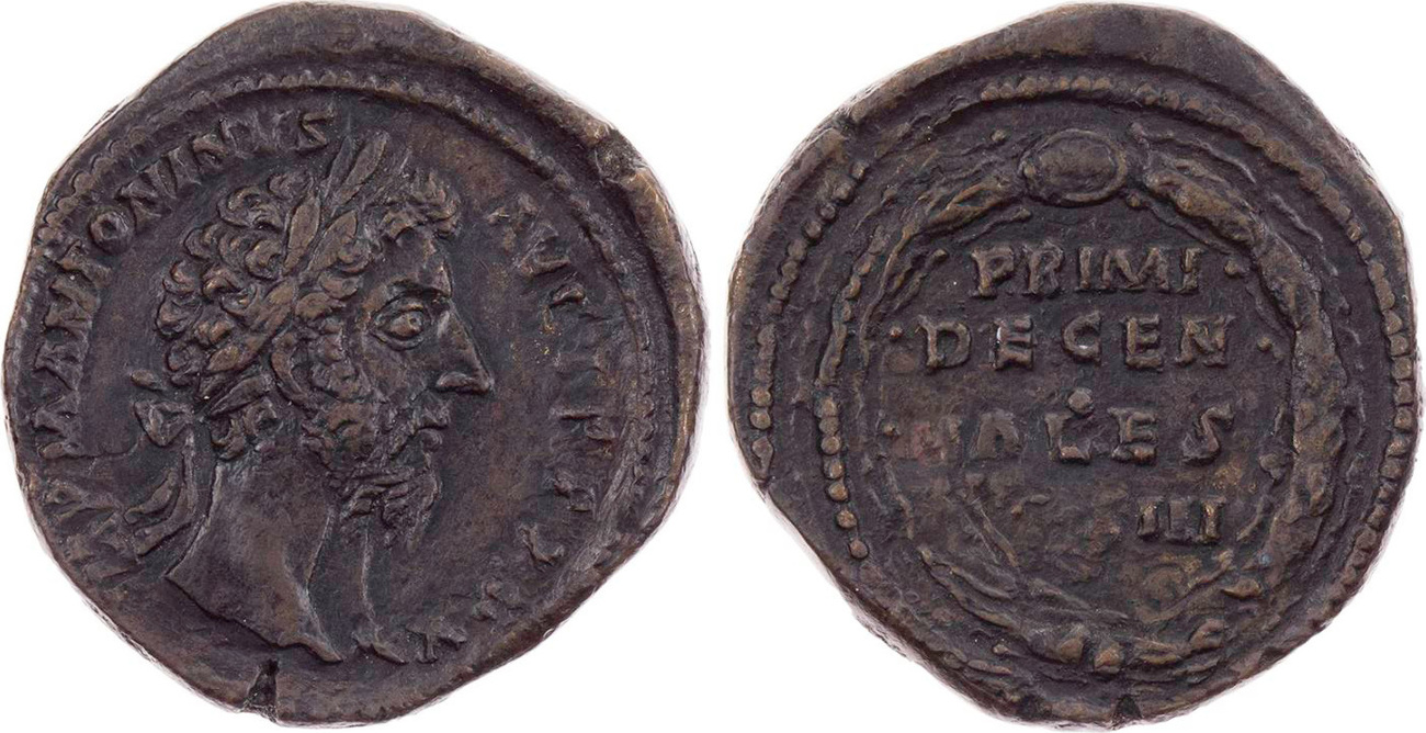 Römische Kaiserzeit Sesterz 170/171 n. Chr. Marcus Aurelius, Kopf