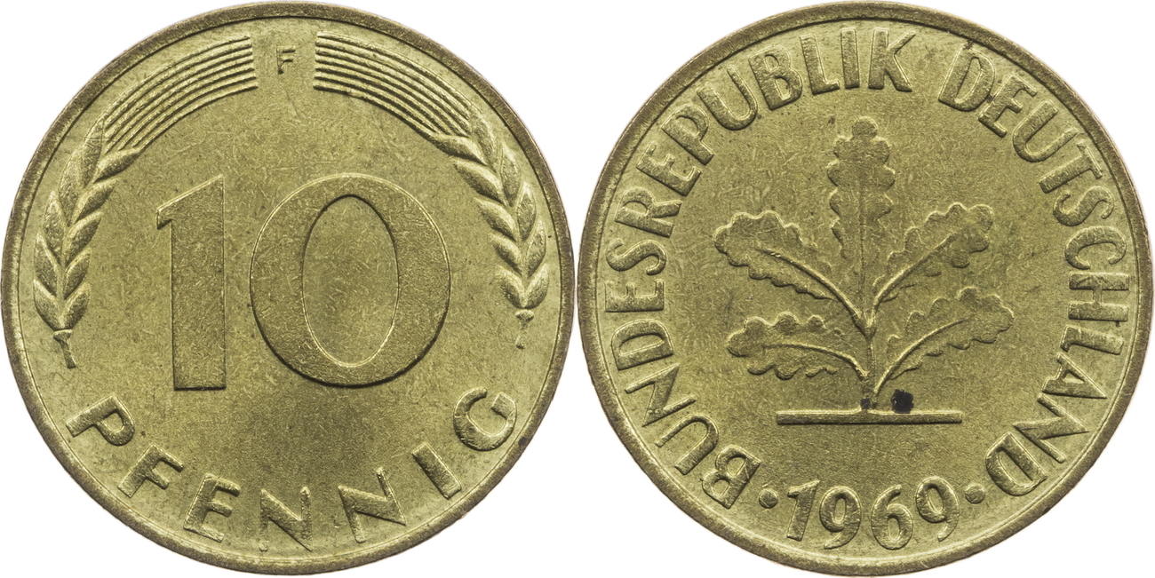 10 pfennig 1989 f wert