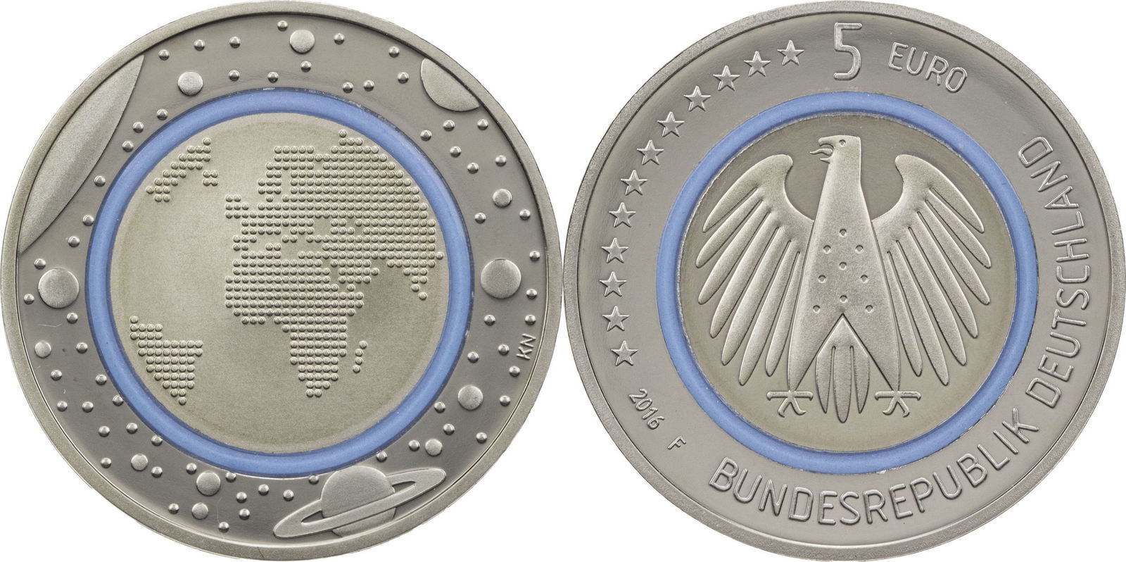 5 Euro Münze Deutschland Blauer Planet 2016 Pp www.ma-shops.de