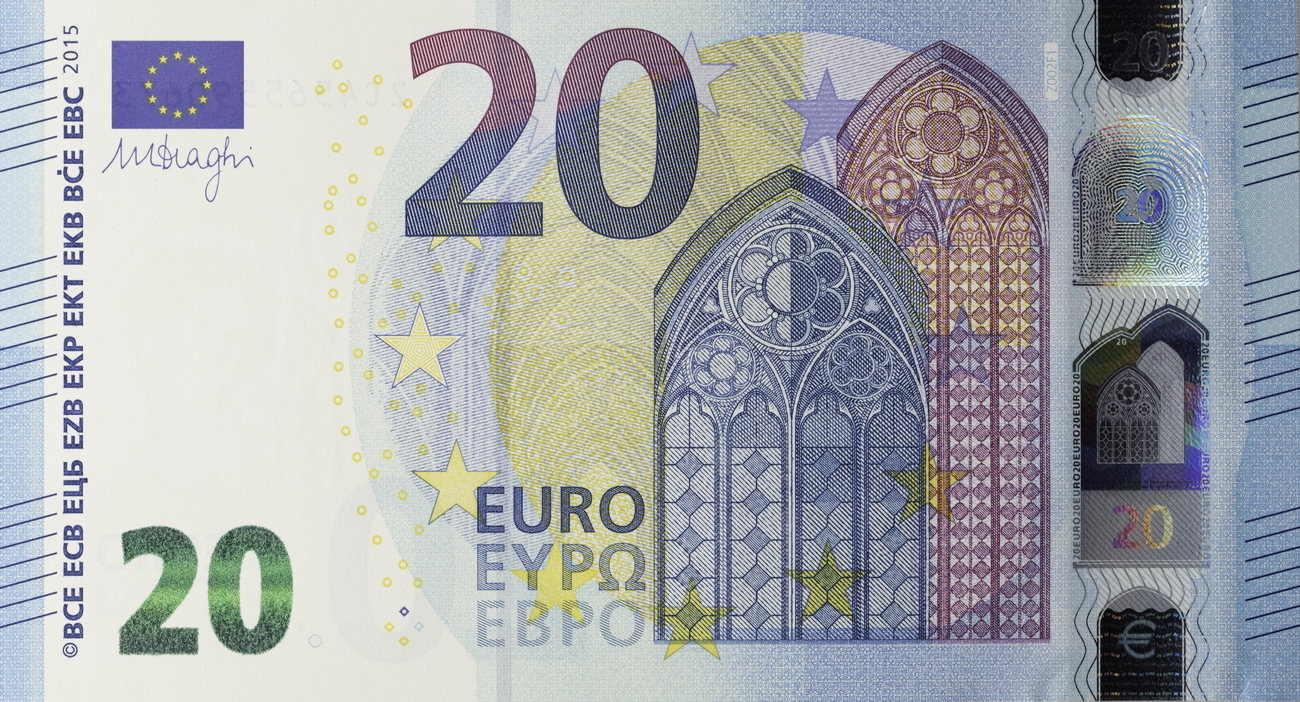 Europa 20 Euro Euro Banknote 2 Serie Gothik seit 2015 I 