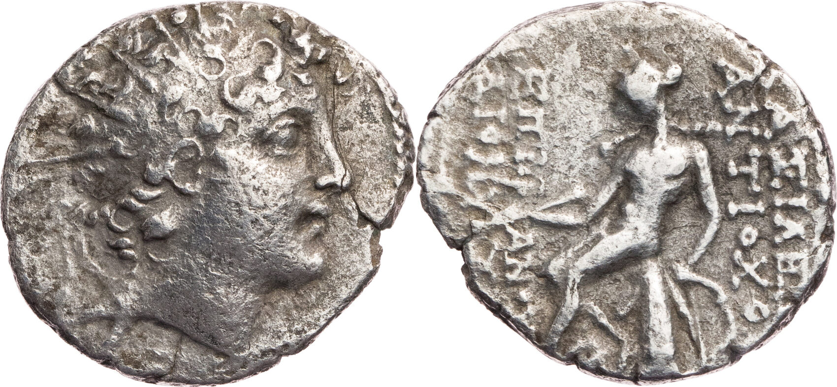 Königreich der Seleukiden Drachme 144/143 v. Chr. Antiochos VI