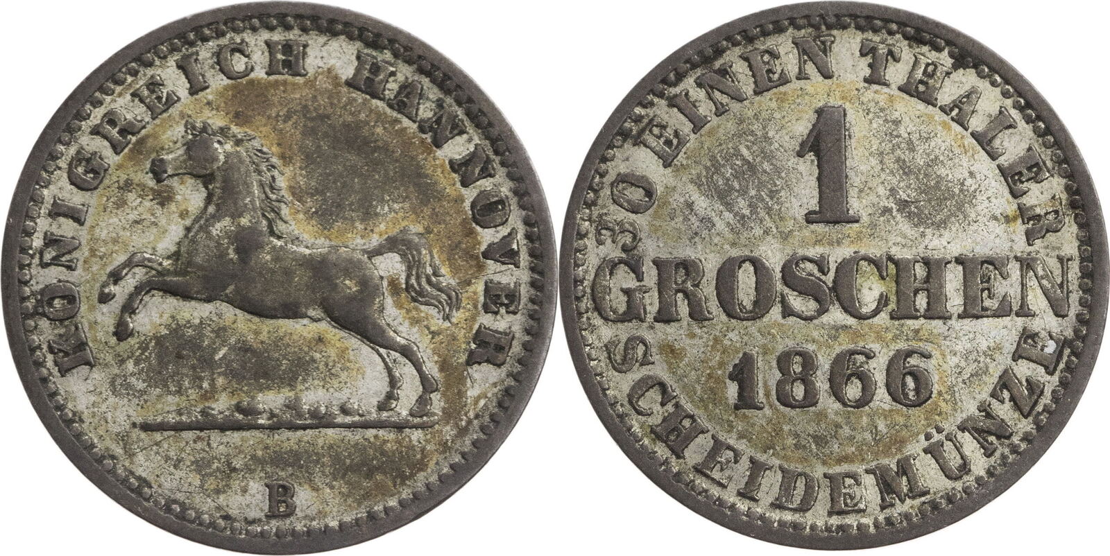 Hannover, Königreich 1 Groschen 1866 B Georg V. 1851-1866 Ss | MA-Shops