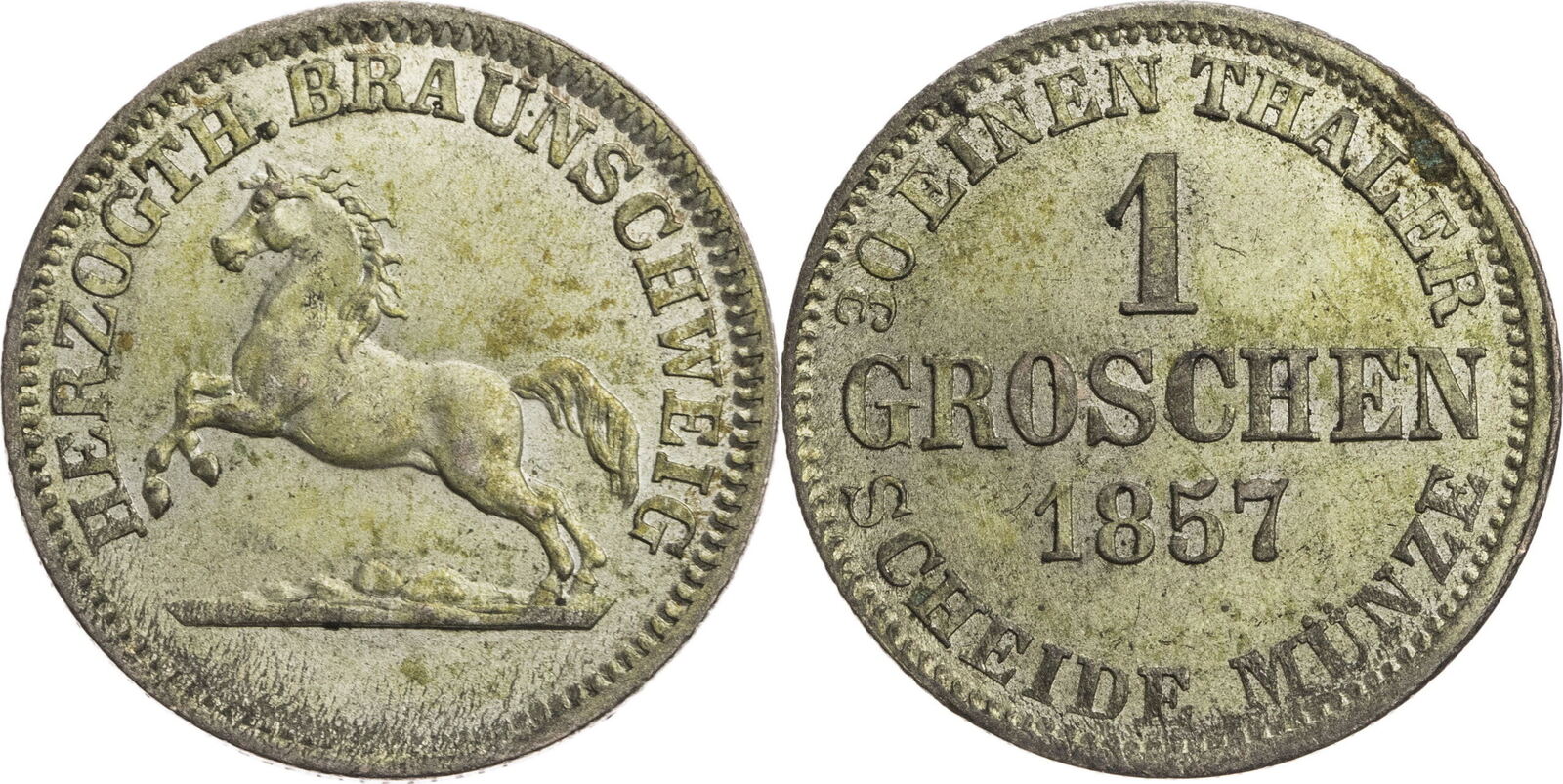 Hannover, Königreich 1 Groschen 1857 B Georg V. 1851-1866 Vz, Kratzer ...