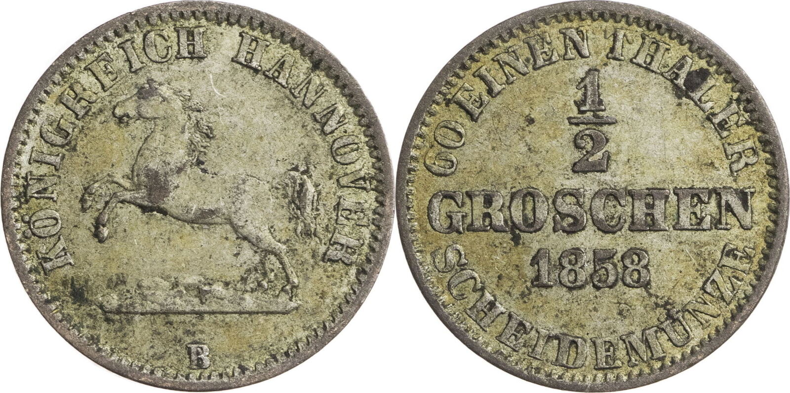 Hannover, Königreich 1/2 Groschen 1858 B Georg V. 1851-1866 Ss | MA-Shops