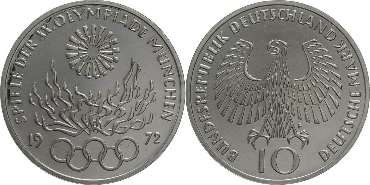10 Dm Brd Olympia Vi Olympisches Feuer 1972 www.ma-shops.de