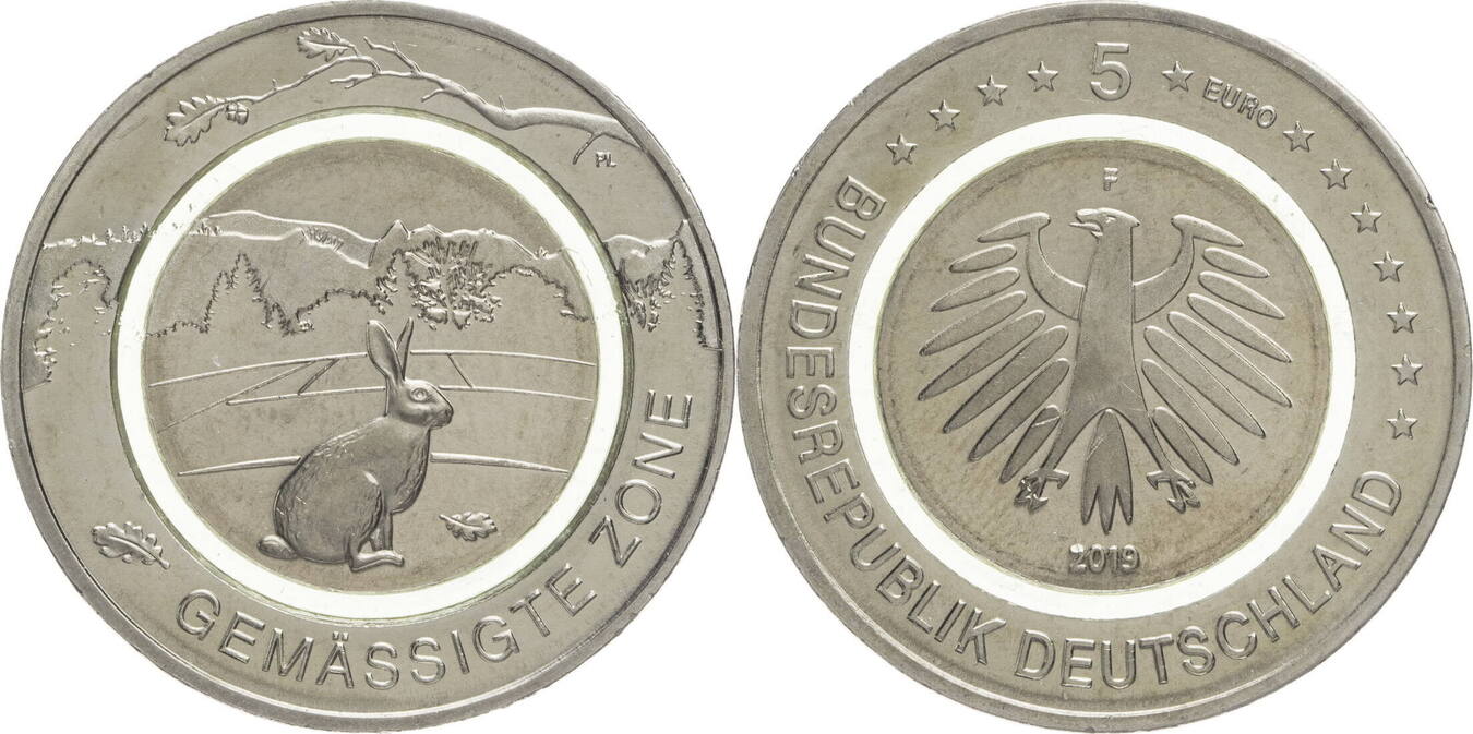 Bundesrepublik Deutschland 5 Euro 2019 F Klimazonen Der Erde 