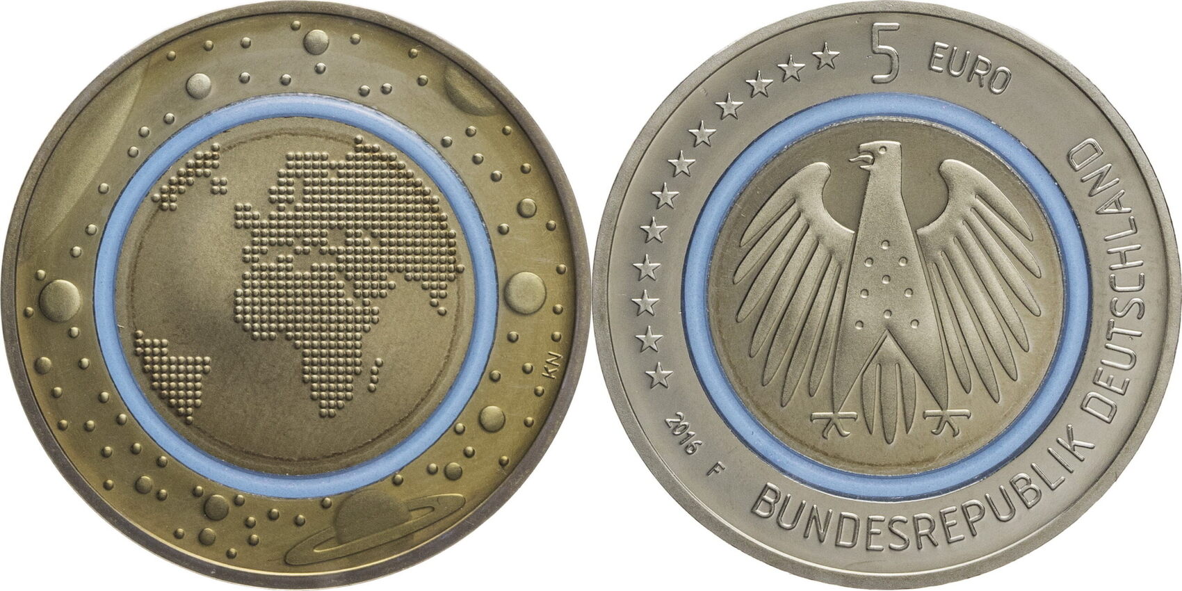 5 Euro Münze Deutschland Blauer Planet 2016 Pp Bundesrepublik Deutschland 5 Euro 2016 F Blauer Planet PP in Kapsel
