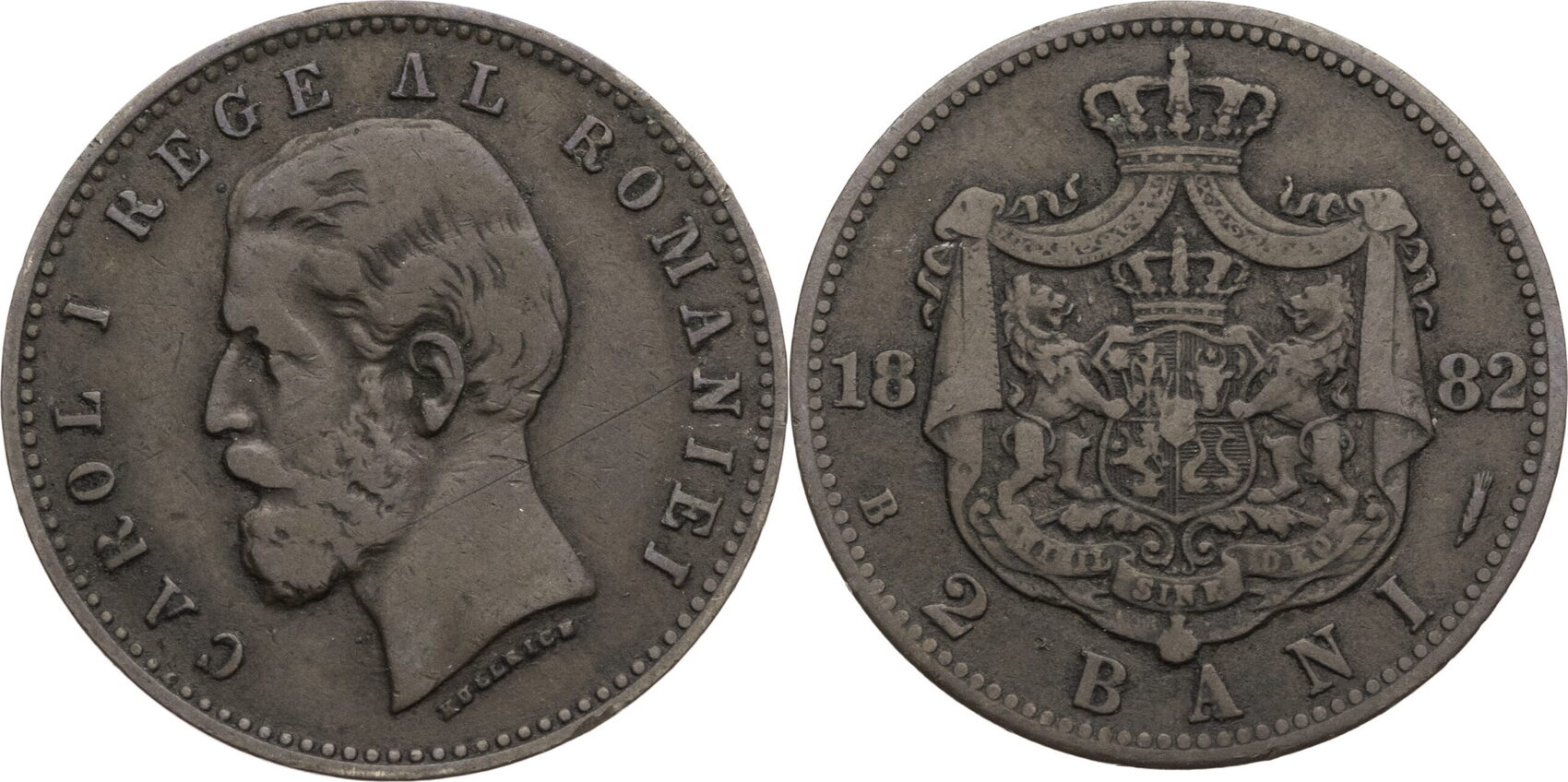 Rumänien 2 Bani 1882 B Carl I. (1881-1914) - Kursmünze ss | MA-Shops