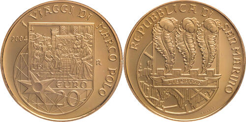 San Marino 20 und 50 Euro 2004 R Marco Polo PP (gekapselt)