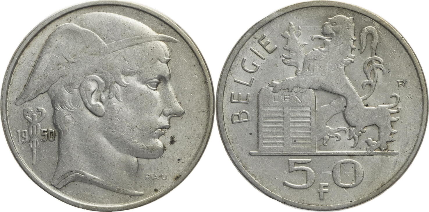 Belgien 50 Francs 1950 Baudouin (1951-1993) - Kursmünze (1948-1954 ...