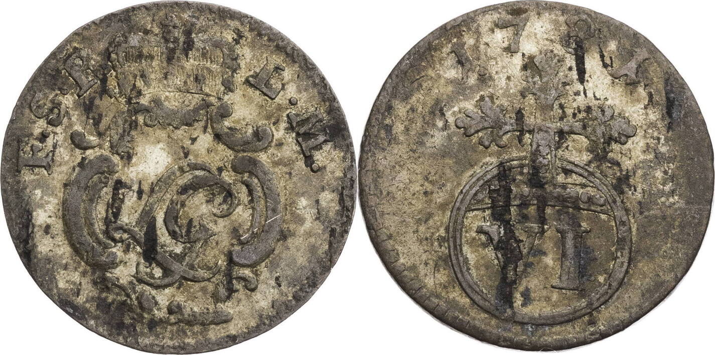 Schwarzburg Rudolstadt 6 Pfennig 1781 Ludwig Günther II. (17671790