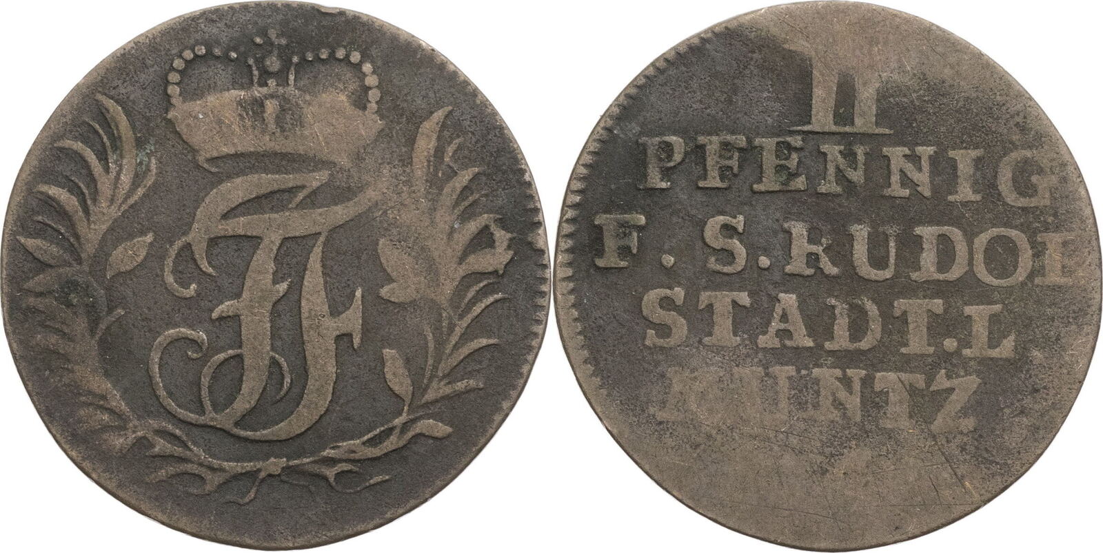 SchwarzburgRudolstadt 2 Pfennig 1767? Johann Friedrich (17441767