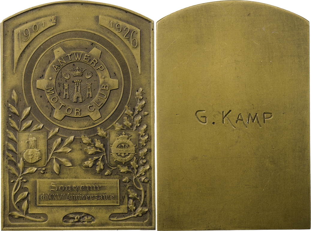 Belgien, Antwerpen AEPlakette Plakette auf das 25.jährige Bestehen des Antwerpener