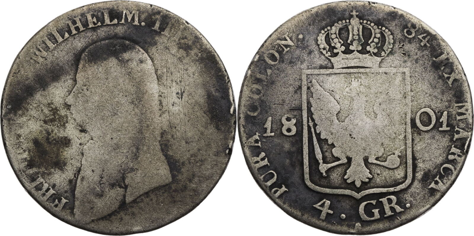 Preussen, Königreich 4 Groschen 1801 Friedrich Wilhelm III. (17971840