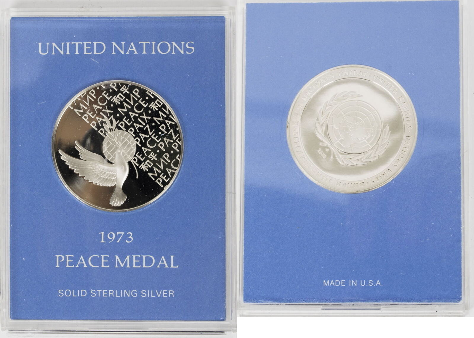 USA Medaille 1973 United Nations - Peace Medal PP | MA-Shops