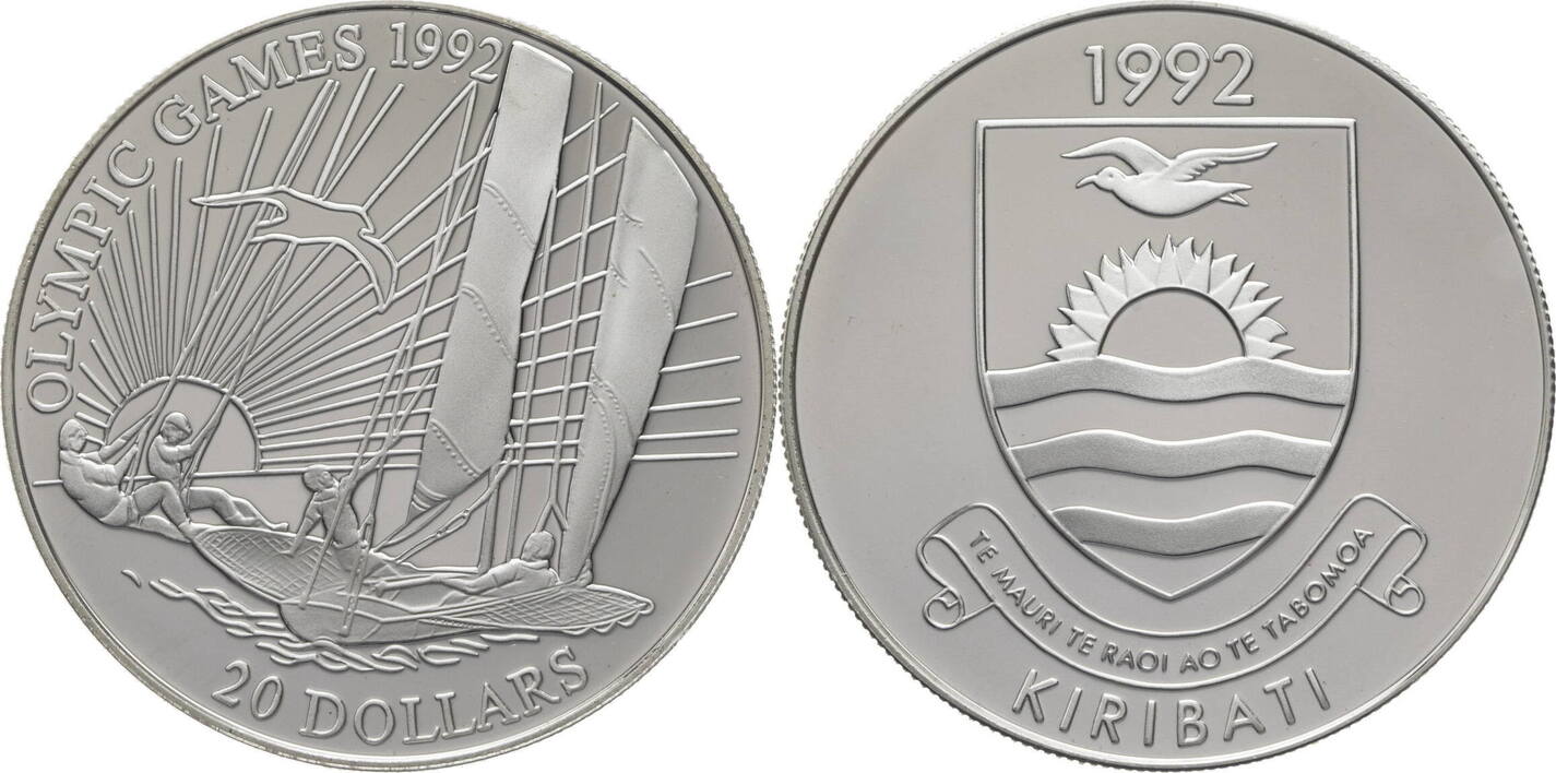 Kiribati 20 Dollars Olympische Spiele in Barcelona 1992 Segeln PP