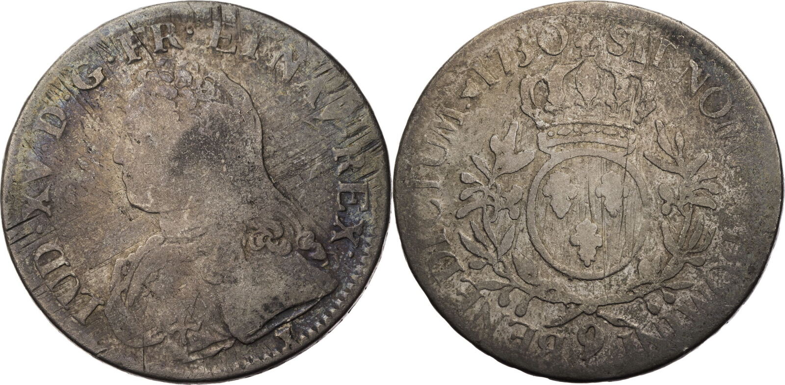 Frankreich Ecu 1730 9 Louis XV. (17151774) Rennes sss