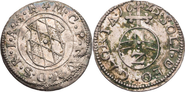 Bayern, Kurfürstentum 2 Kreuzer 1625 Maximilian I. (1623-1651) Vz, Etw ...