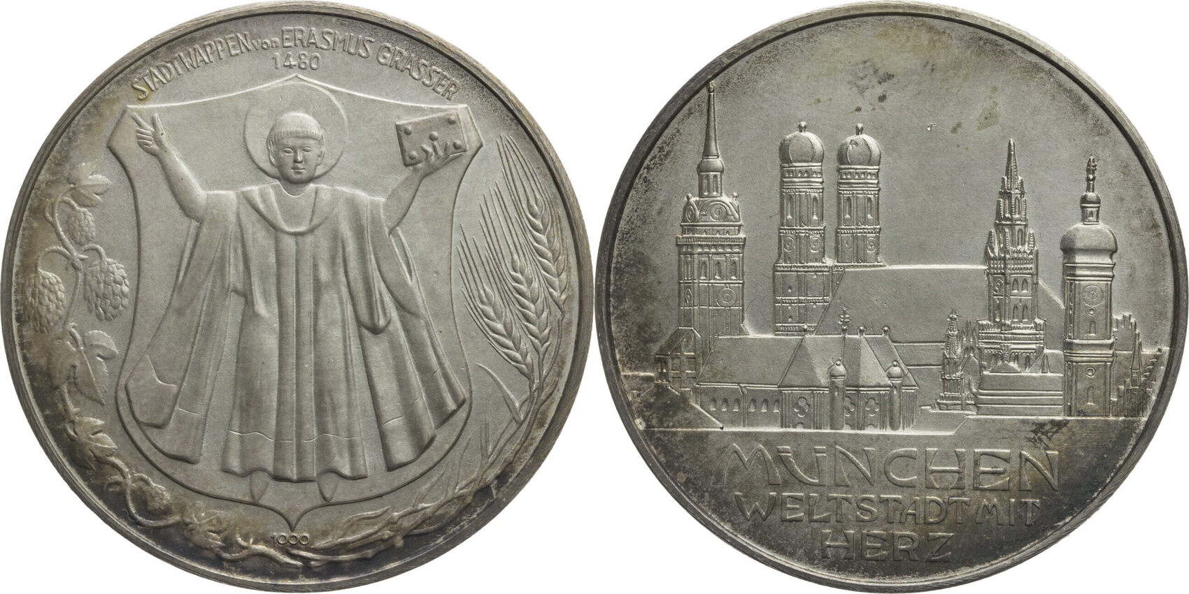 München Medaille o.J. Weltstadt mit Herz ssvz