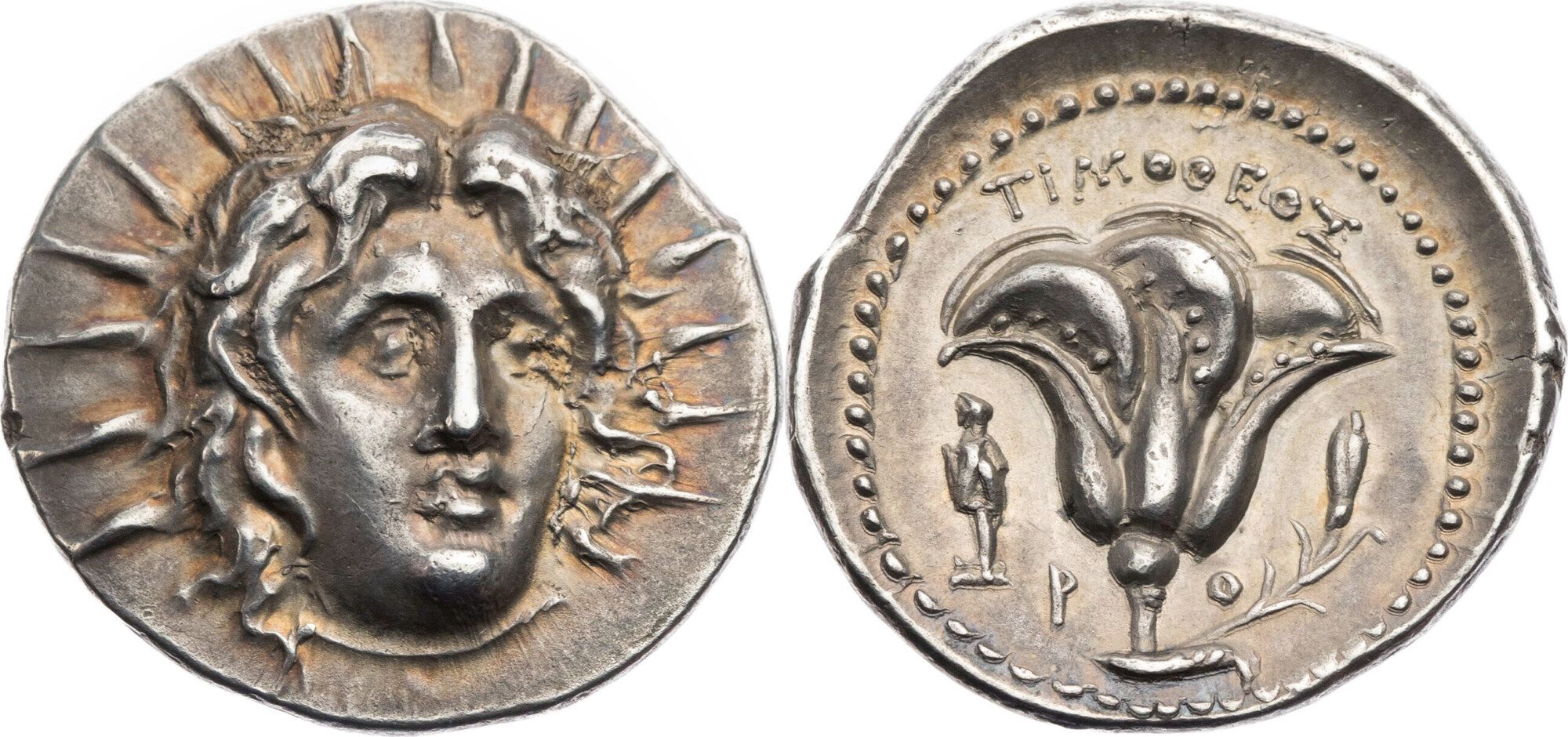 Karien, Karische Inseln Didrachme 250230 v. Chr. Rhodos, Magistrat