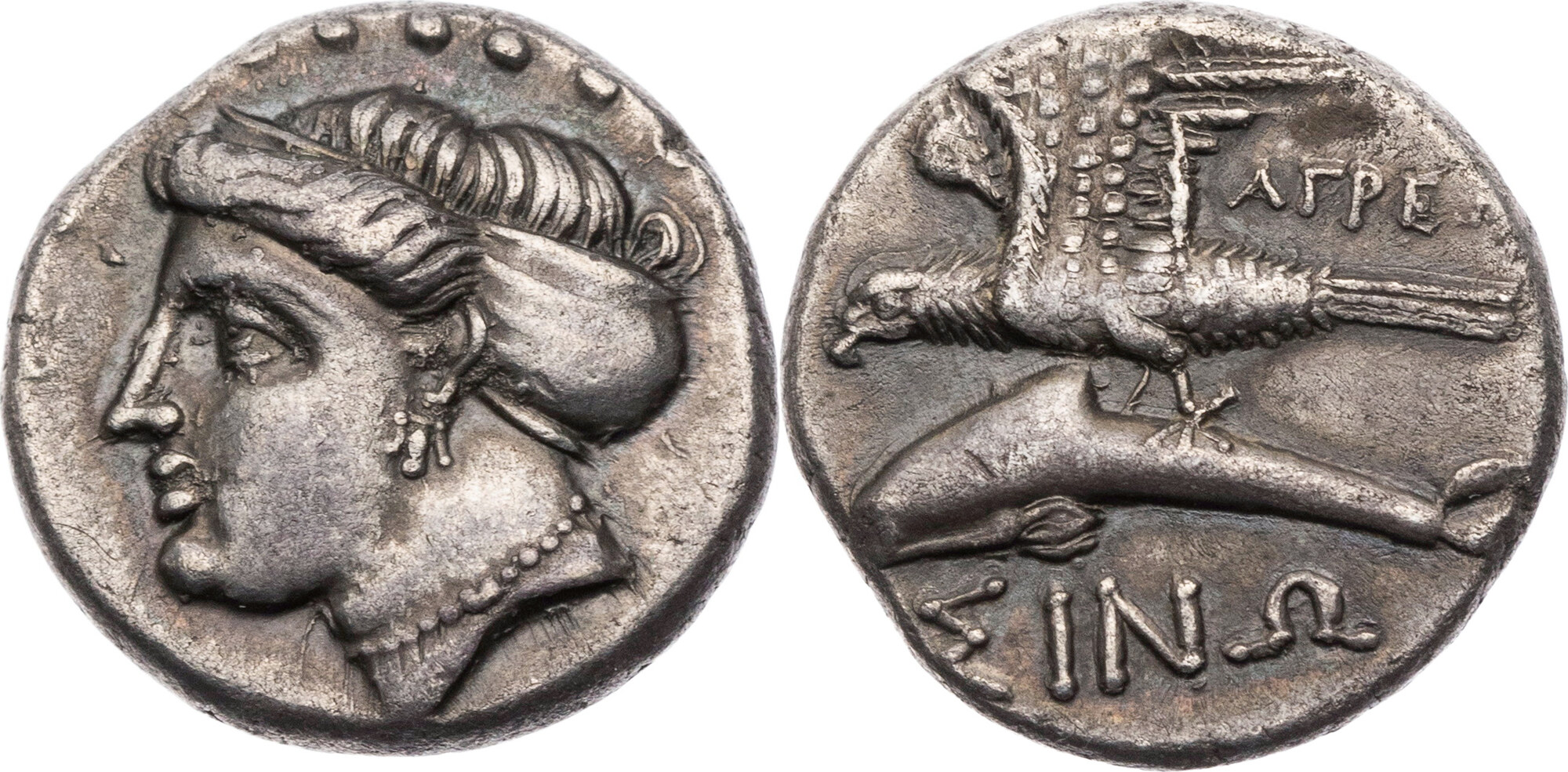 Paphlagonien Drachme 330300 v. Chr. Sinope, Kopf der Nymphe Sinope