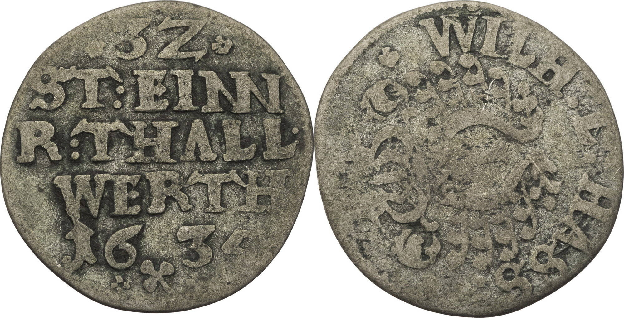 Hessen Kassel 1 Albus 1 32 Taler 1634 Wilhelm V 1627 1637 schön