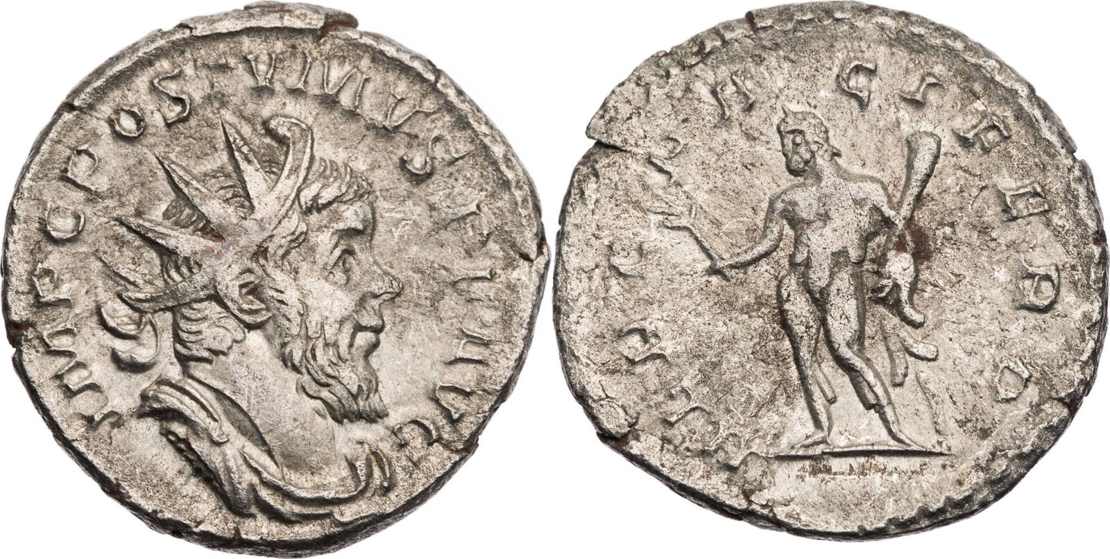 Gallisches Sonderreich Antoninian 262 n. Chr. Postumus, Köln, Büste