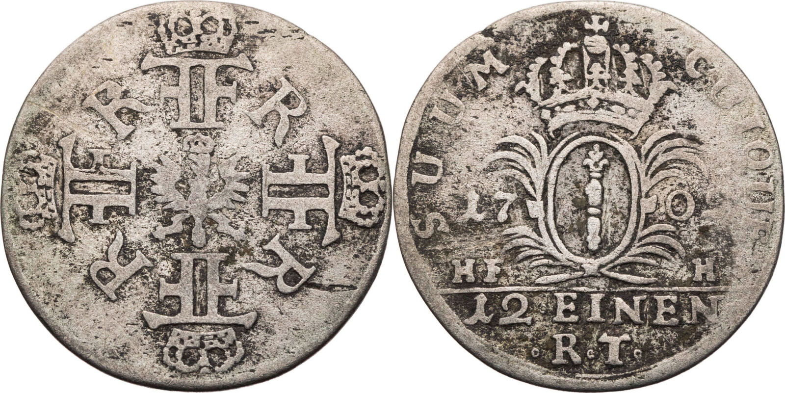 Brandenburg-Preußen 1/12 Taler 1702 HFH Friedrich III. (1688-1713 ...