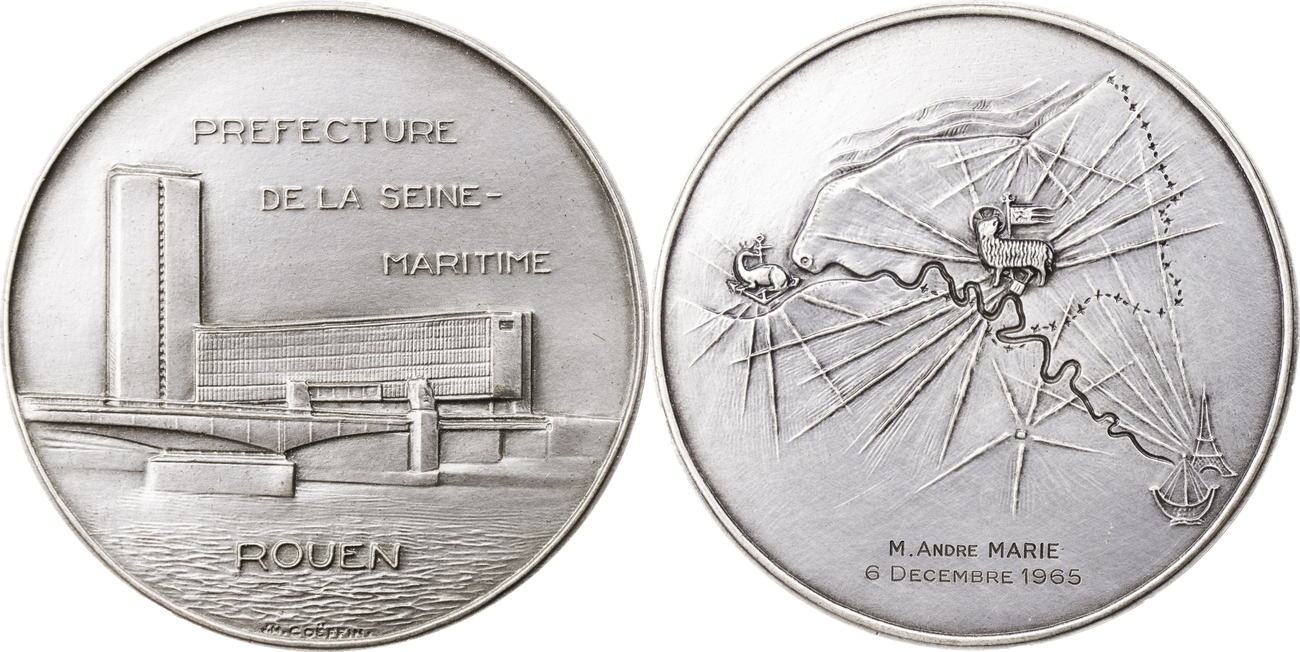 Frankreich Rouen Ae Medaille Versilbert Mattiert 1965 Pariser Pramienmed V J H Coeffin Der Prefecture De La Seine Maritime Rouen St Ma Shops