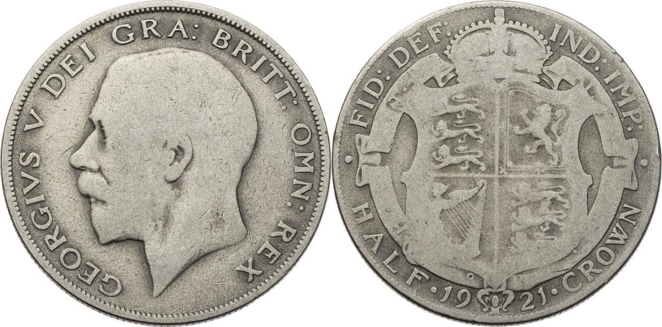 Großbritannien Half Crown 1921 V. (19101936) Kursmünze (1920