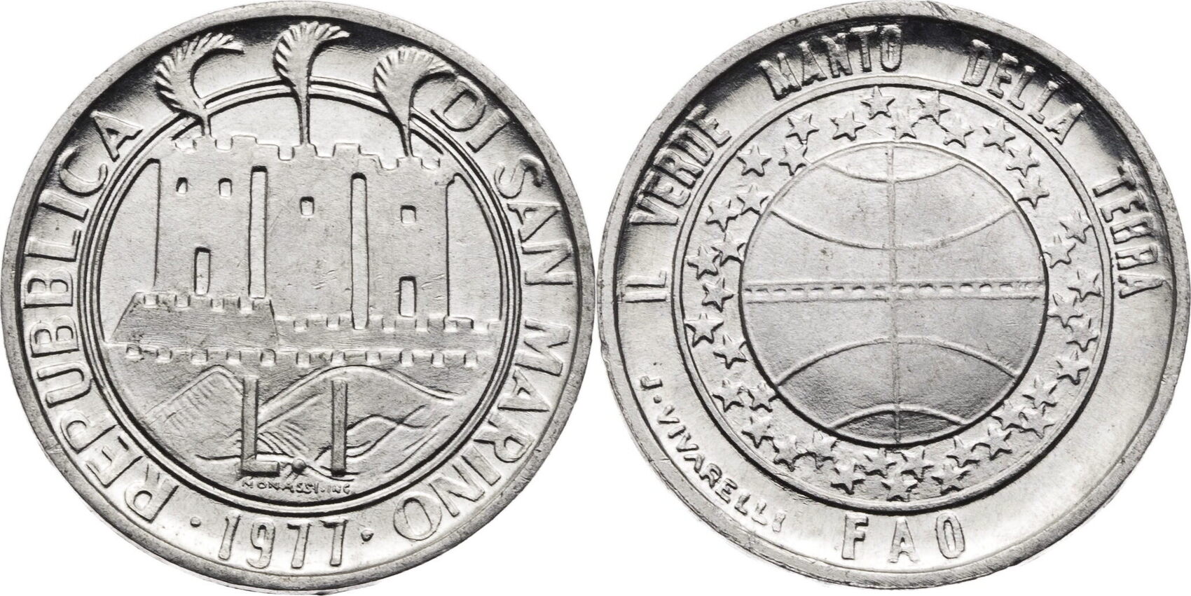 San Marino 1 Lira 1977 FAO vz